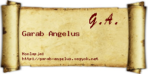 Garab Angelus névjegykártya